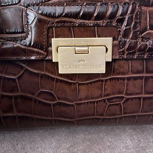 NWT Elaine Turner :Hattie Croc handbag.